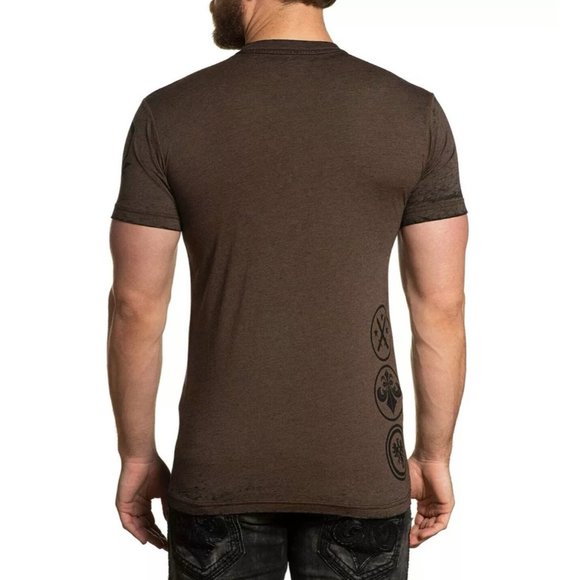 AFFLICTION Men's T-Shirt S/S DIVIO Tee Black Label - Picture 2 of 9